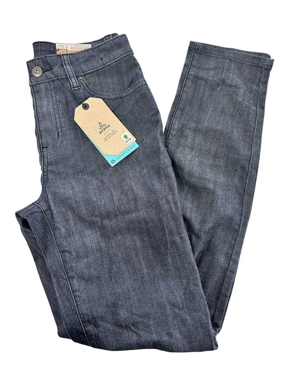 Prana Women's Kayla High Rise Jean in Denim Solid inseam 32”